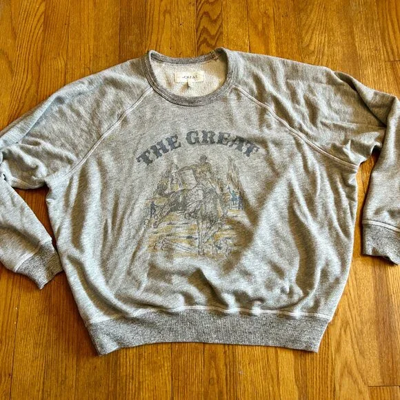 THE GREAT. College Sweatshirt With Rodeo Graphic Medium - Picture 5 of 10
